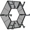 Global Industrial Hexagon Outdoor Tree Bench, Expanded Metal, 73L x 63W x 18H, Black 277530BK - alternate 4